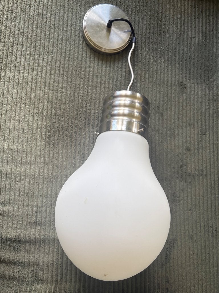 Hanglamp trio lightbulb, Ophalen, Zo goed als nieuw, Glas, Vintage