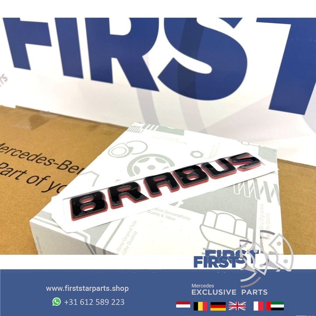 W205 W206 C63s BRABUS ROCKET LOGO’S ZWART / ROOD ACHTERKLEP, Arrière, Utilisé, -, -