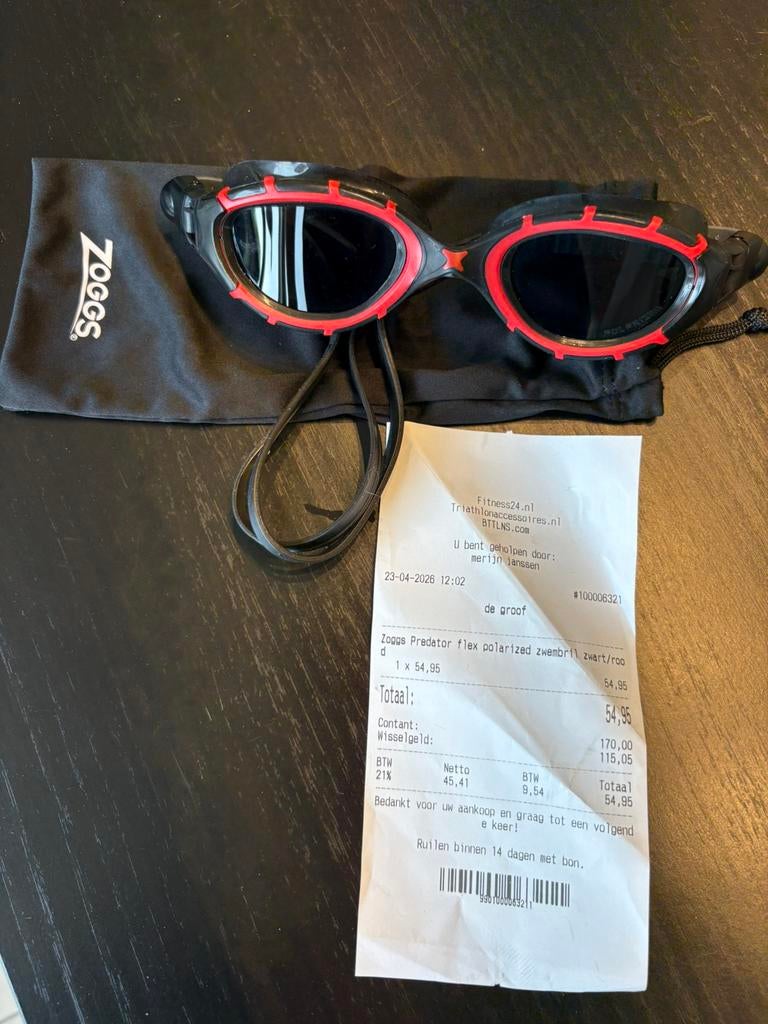 Zoggs predator flex polarized, Sport en Fitness, Overige Sport en Fitness, Ophalen, Zo goed als nieuw