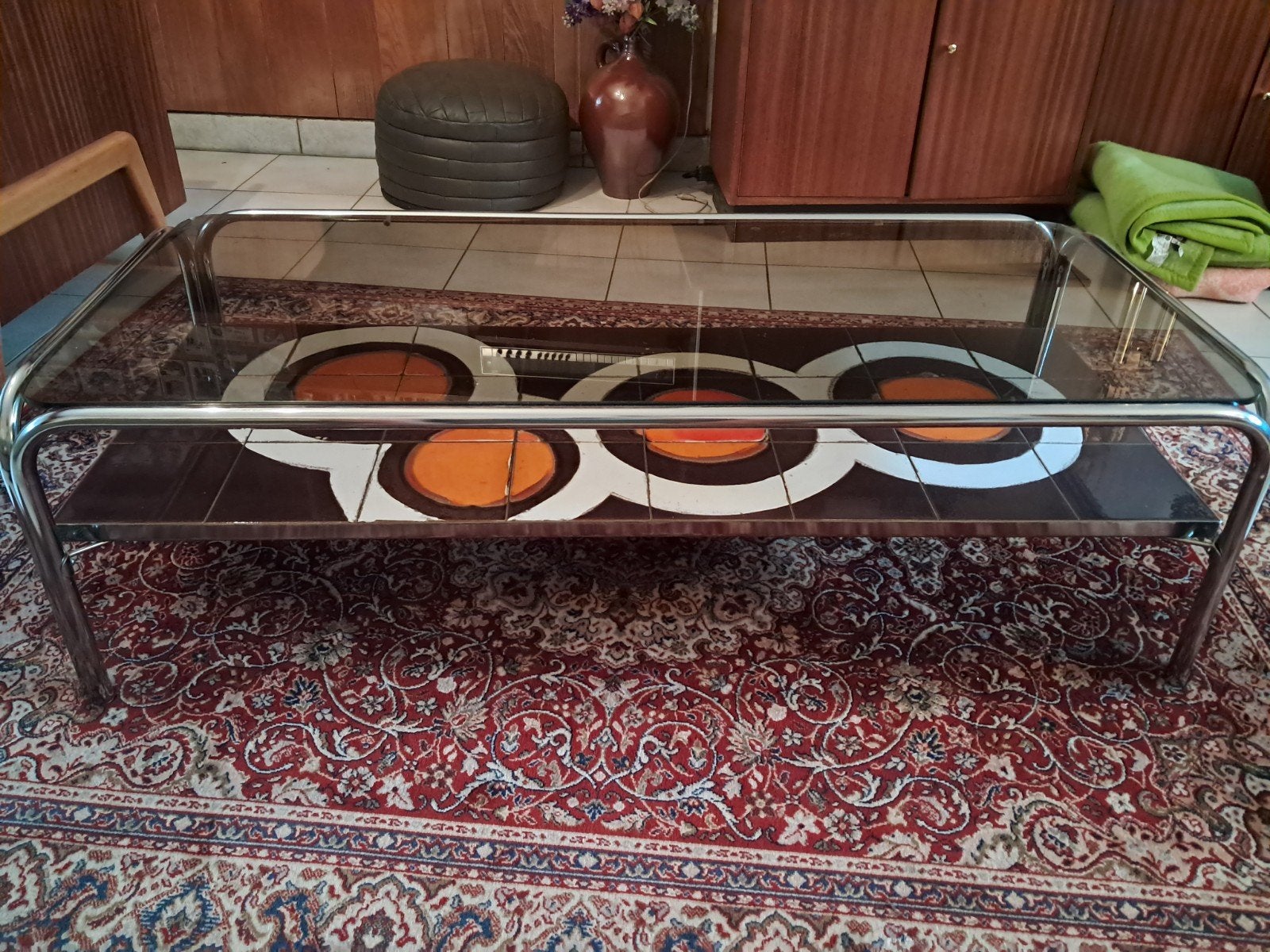 Vintage salon tafel belarti, Ophalen, 50 – 75, 100 tot 150 cm, Glas
