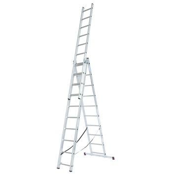 3-delige ladder 7,32m Aluminium, Doe-het-zelf en Bouw, Ophalen, Gebruikt, Ladder, Opvouwbaar of Inschuifbaar