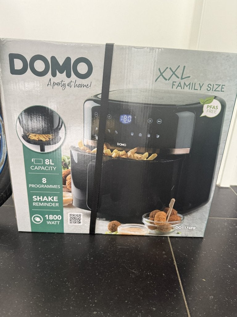 airfyrer Domo nieuw, Elektronische apparatuur, Ophalen, Nieuw, Airfryer XXL, 1500 gram of meer