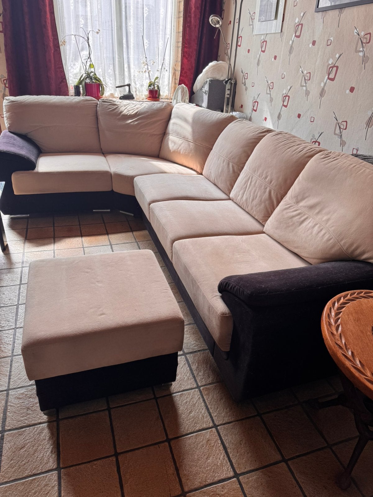 Canape + pouf, Enlèvement, Comme neuf