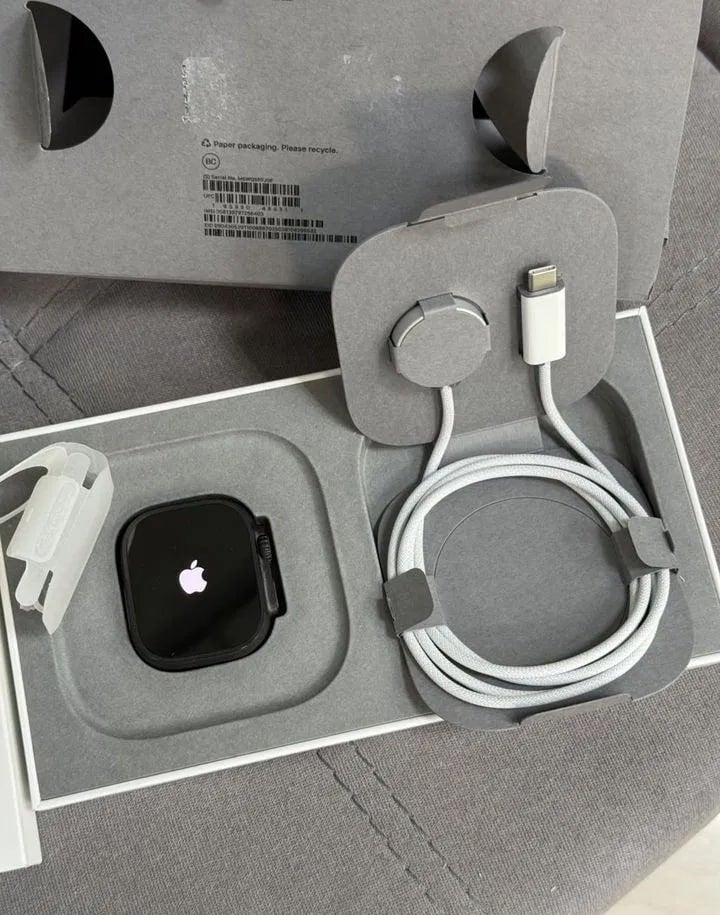 Apple watch ultra 3 49mm black titanium, Stappen, Zwart, IOS, Ophalen of Verzenden