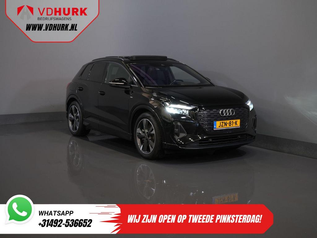 Audi Q4 e-tron 40 77kWh 523 km WLTP S-Line/ Pano/ Leder/ Key, Auto's, Audi, Bedrijf, ABS, Airbags, Alarm, Bluetooth, Boordcomputer