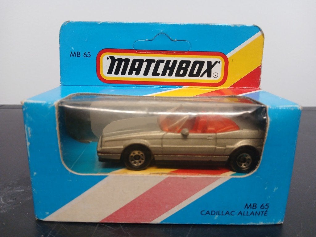 MINIATUUR AUTO LUCIFERDOOSJE MB65 CADILLAC ALLANTE, Ophalen of Verzenden, Zo goed als nieuw, Auto, Matchbox