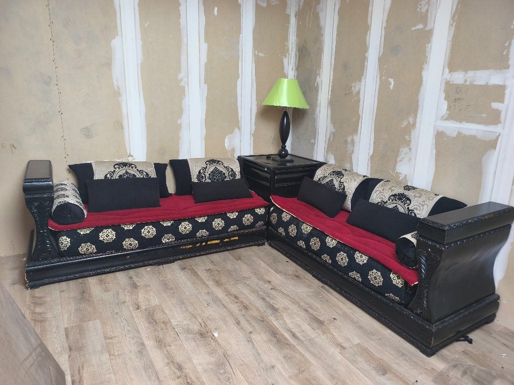 Salon marocain Sans table, Enlèvement, Utilisé, Bois