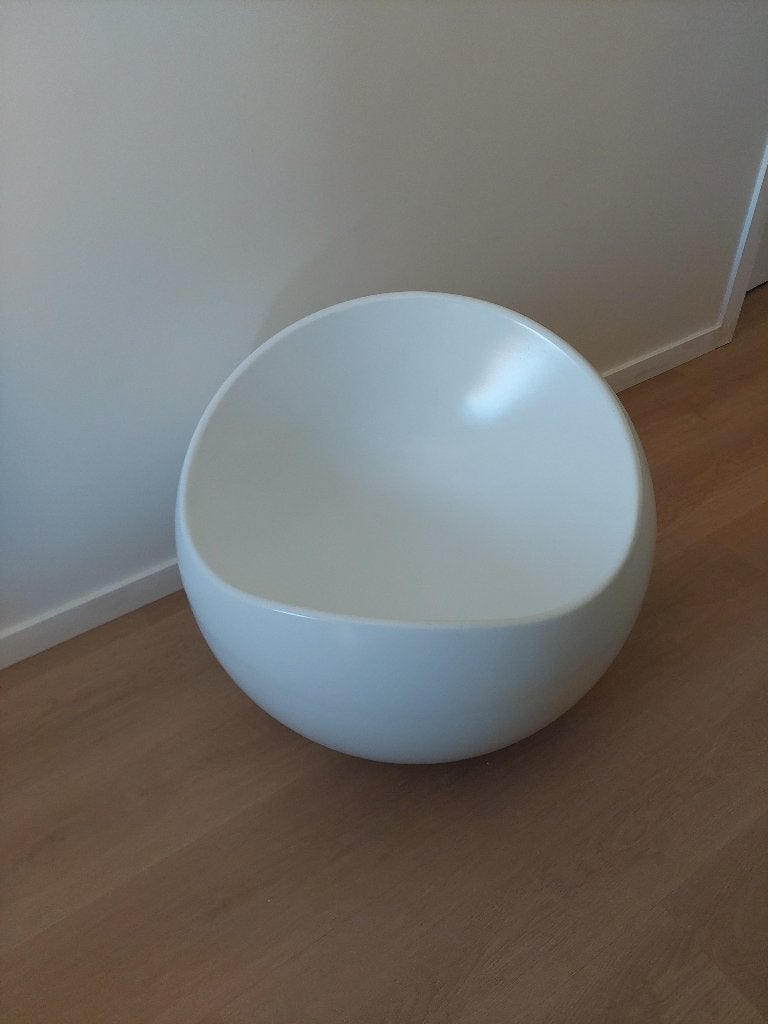 Designerstoel, Ophalen, Kunststof, Wit, Zo goed als nieuw