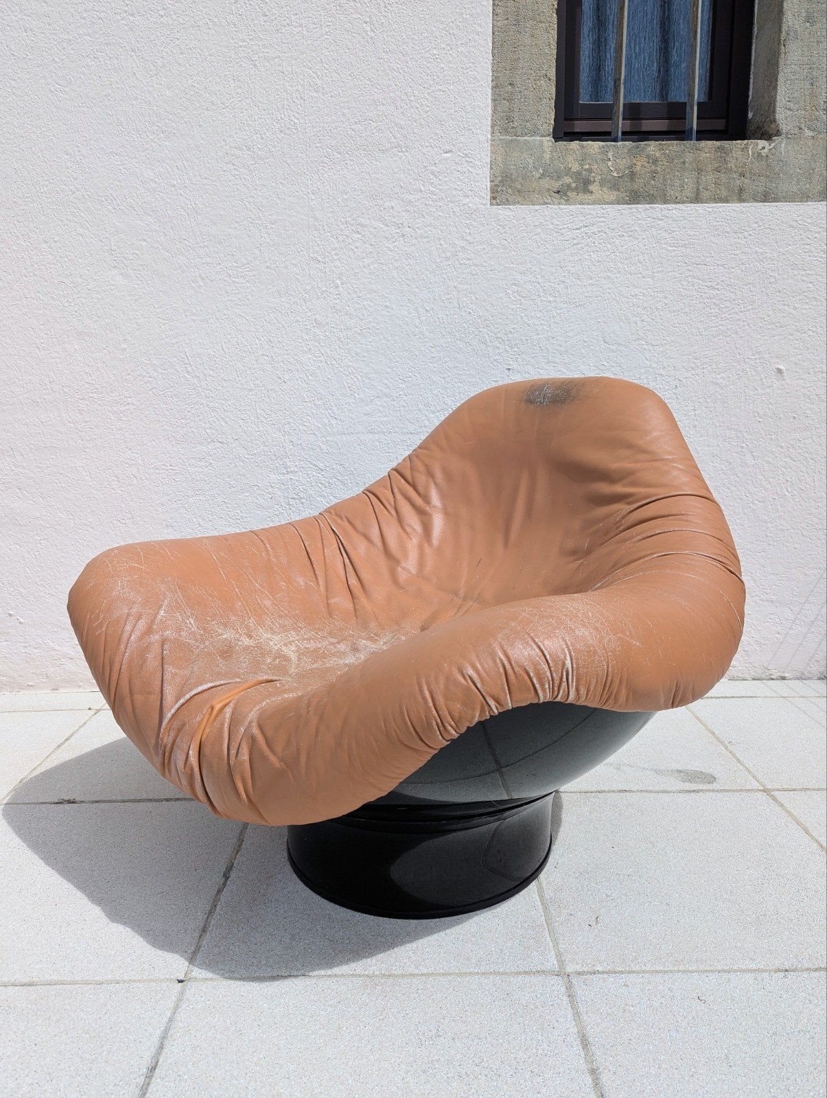 Fauteuil vintage "Rodica" par Mario Brunu pour Comfort - Spa, Enlèvement, Cuir