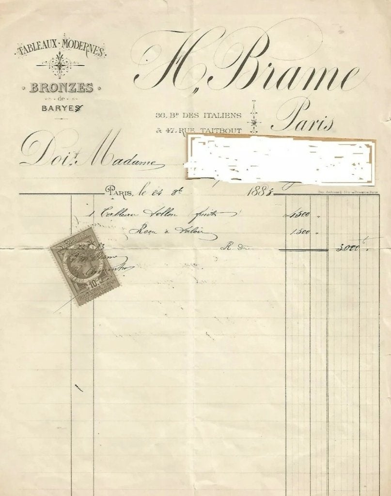 1883+Antoine Vollon+Hector Brame+Barye Bronze, Antiek en Kunst, Kunst | Schilderijen | Klassiek, Origineel werk, Realistisch, Stilleven