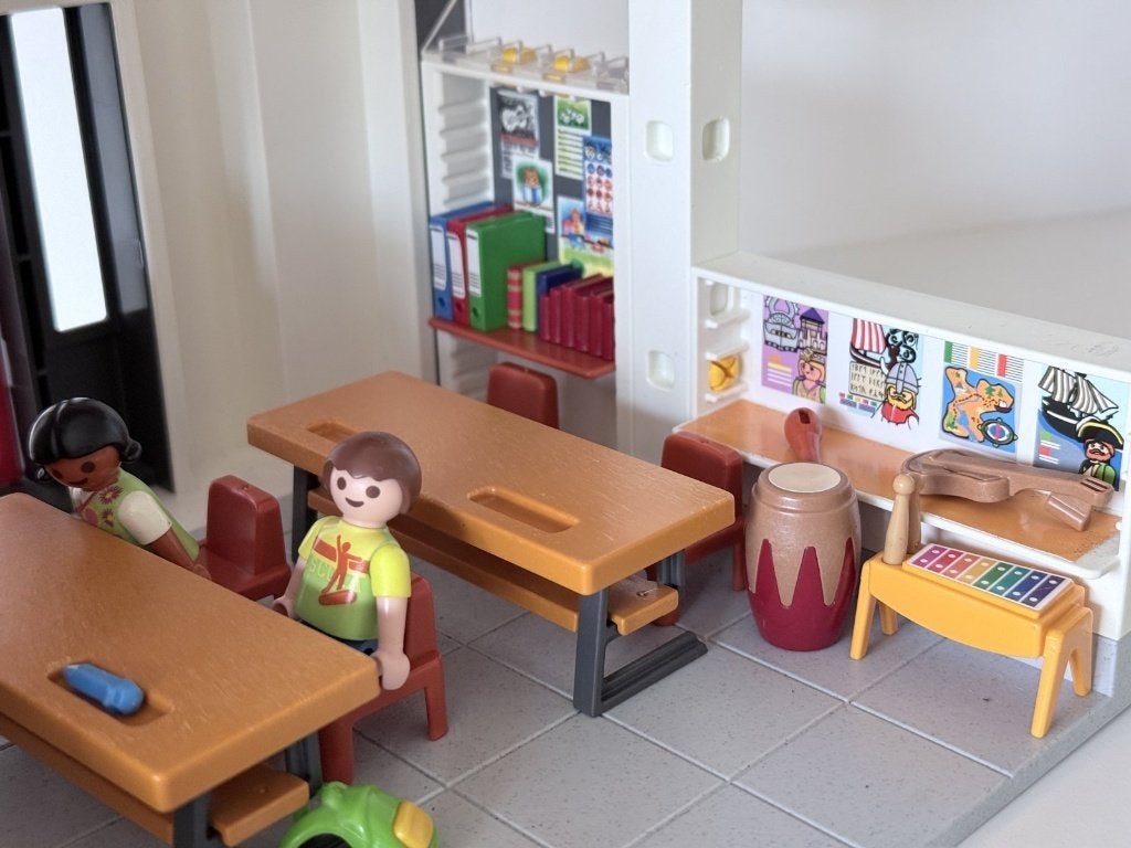 Playmobil City Life 6865 école avec salle de classe, Enlèvement ou Envoi, Bâtiment, Kit complet, Utilisé