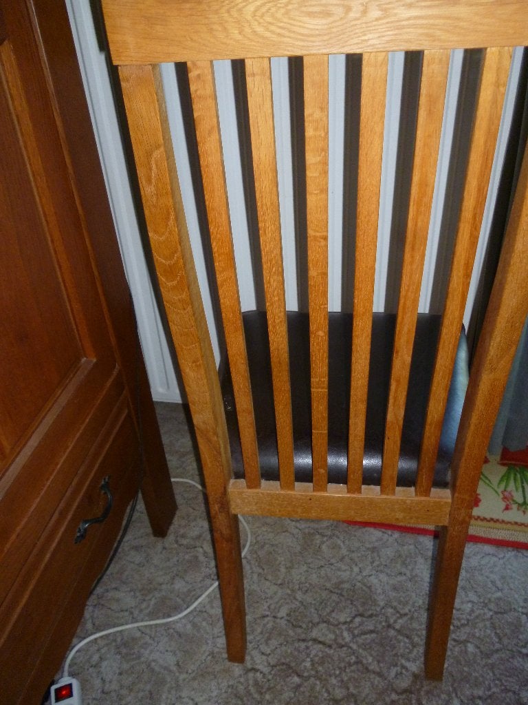 2 chaises à assembler chêne (comme sur la photo) (neuf), Maison & Meubles, Neuf, Enlèvement, Bois, Actuel