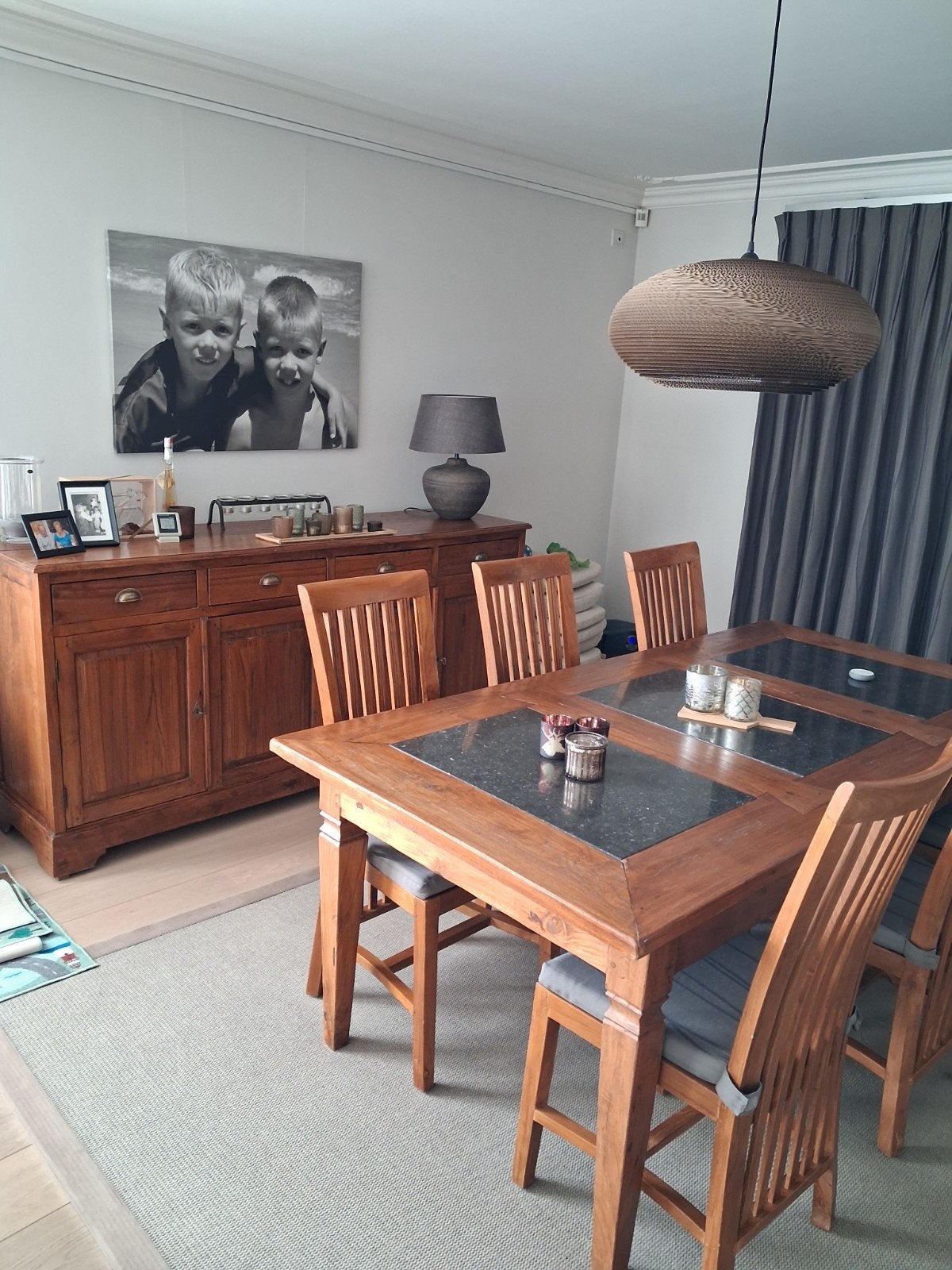 tafel met 6 stoelen, Ophalen