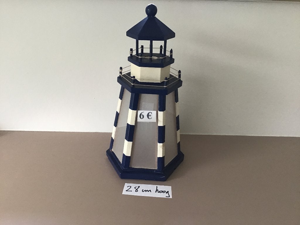 mooie vuurtoren van 28 cm hoog voor slechts 6 €, Ophalen of Verzenden