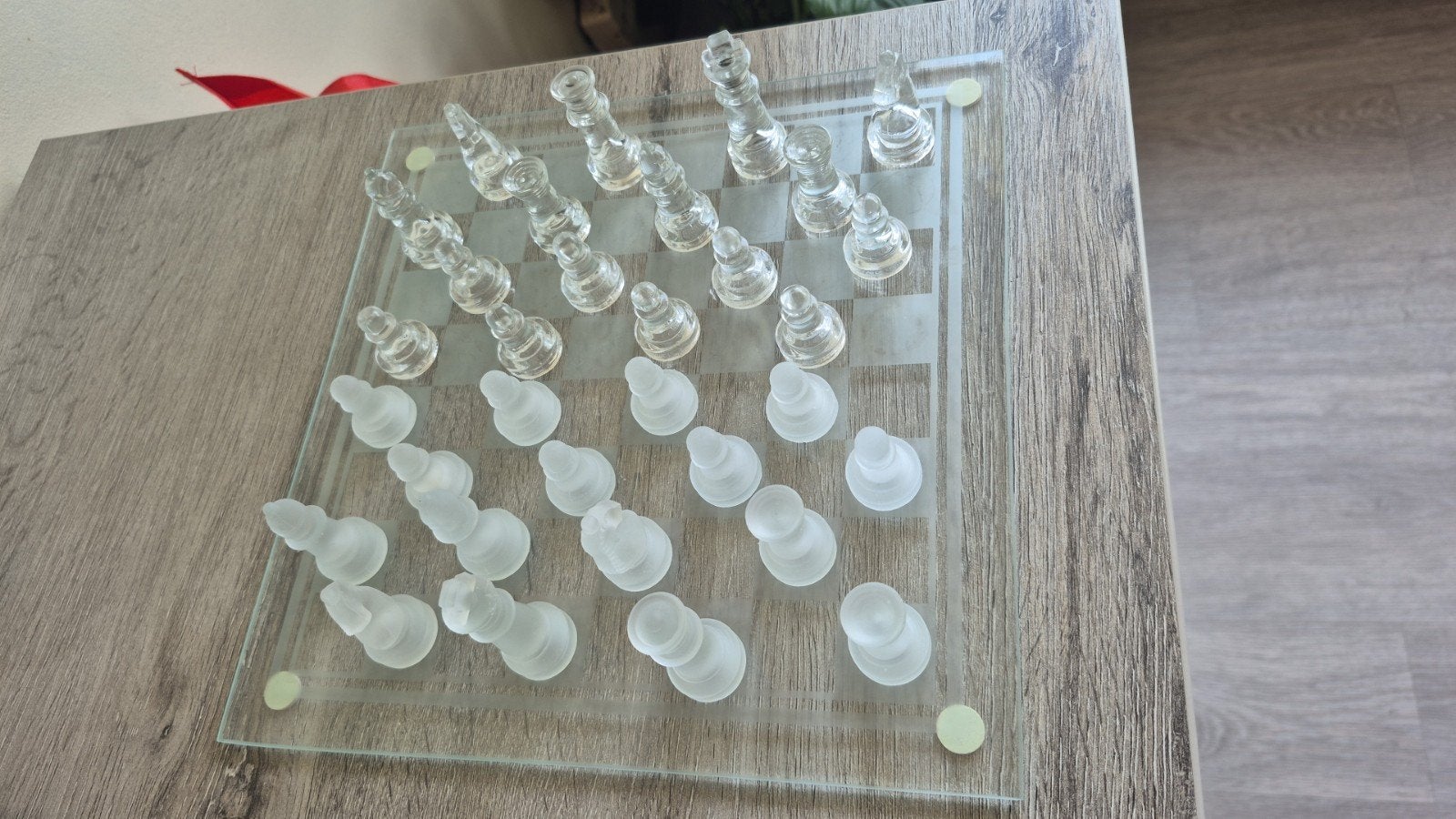 schaakspel glas, Ophalen