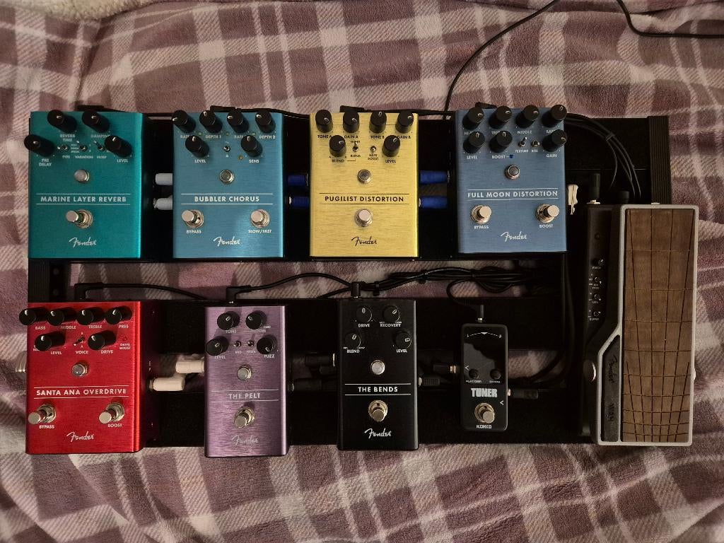 Collectie Fender Gitaarpedalen incl. voeding en draagtas., Ophalen, Zo goed als nieuw, Distortion, Overdrive of Fuzz