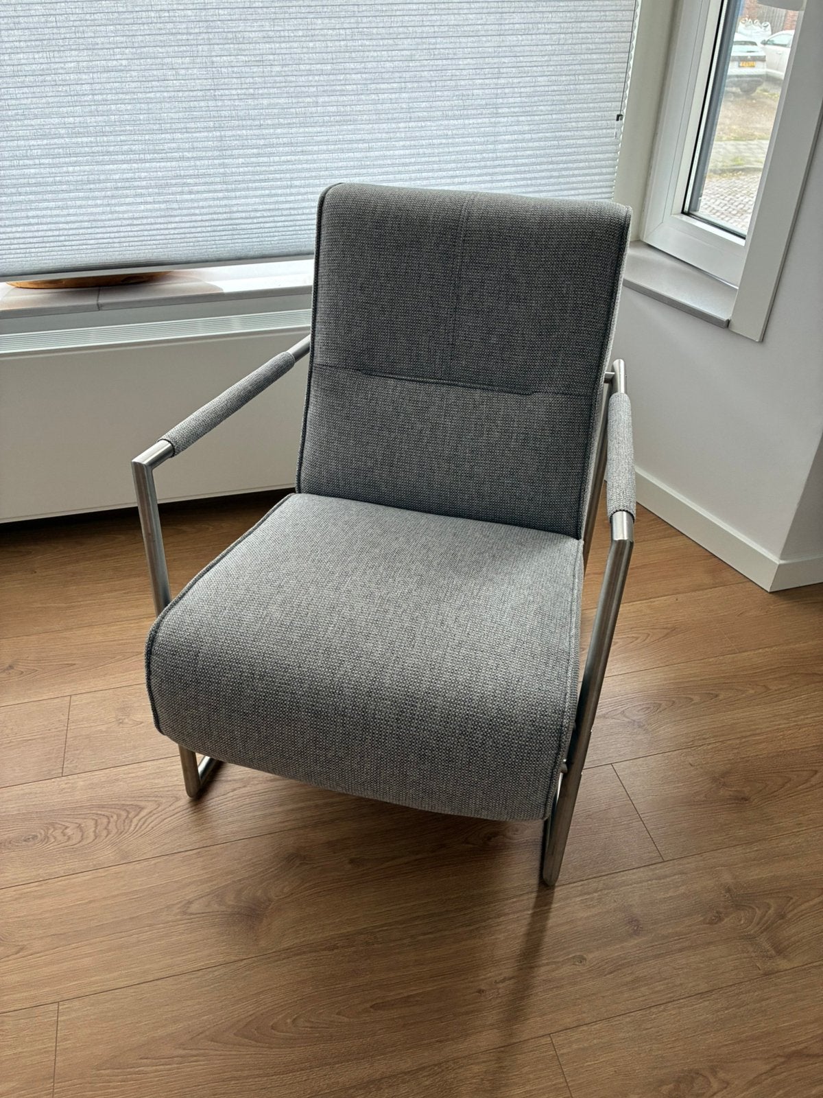Grijze fauteuille XOOON in perfecte staat, Huis en Inrichting, Fauteuils, Ophalen, Zo goed als nieuw