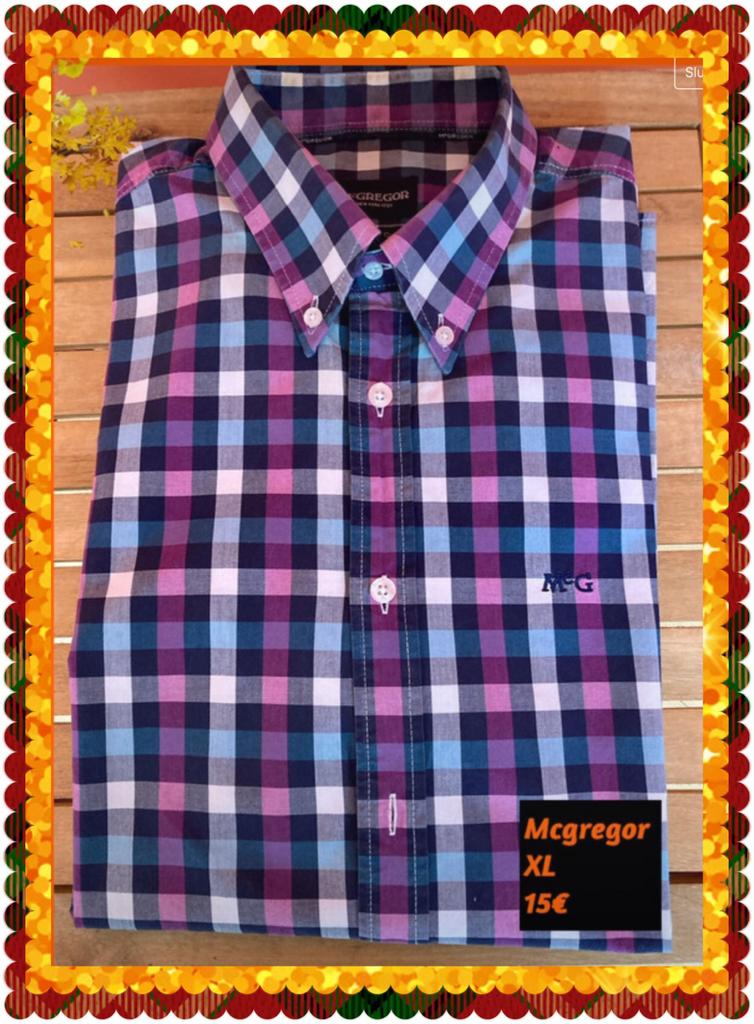 Herenhemd XL. McGregor, Ophalen of Verzenden, Zo goed als nieuw, Rood, Halswijdte 41/42 (L)