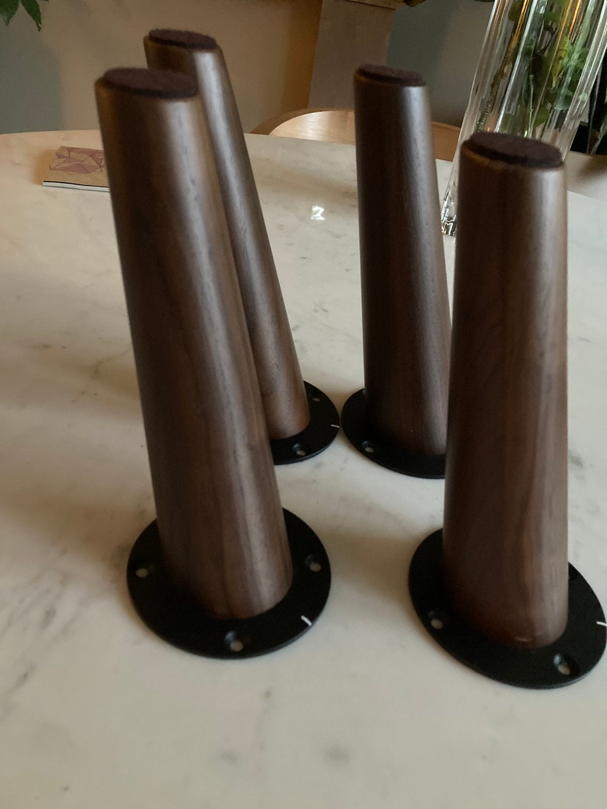 Walnoten houten poten 21 cm, Ophalen of Verzenden, Nieuw