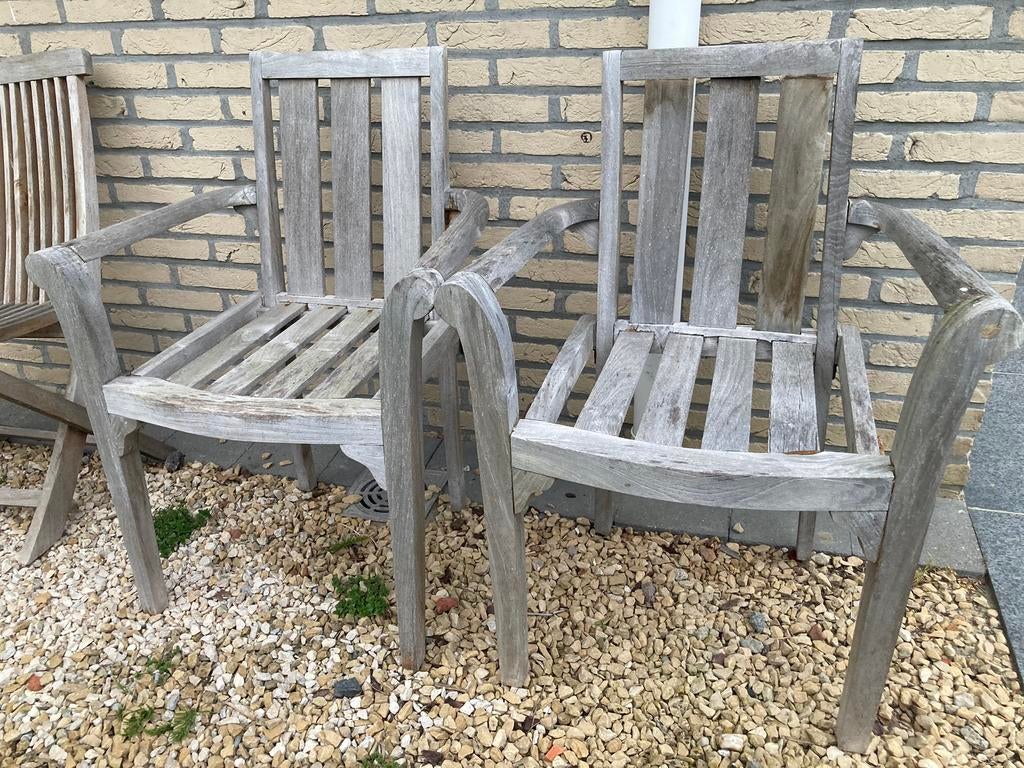 Tuinstoelen van hout, Tuin en Terras, Tuinstoelen, Ophalen of Verzenden, Zo goed als nieuw
