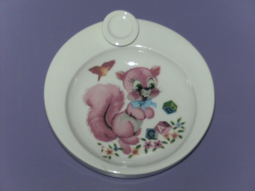 Vintage porseleinen warmhoud bordje. (limoges), Ophalen of Verzenden