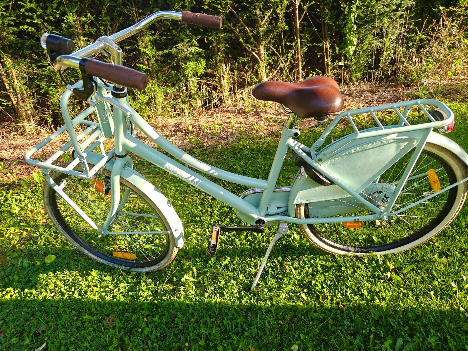 Mintgroene Stadsfiets (Nogan) – Rijdt super!, Fietsen en Brommers, 26 inch of meer, Terugtraprem, Gebruikt, Ophalen of Verzenden