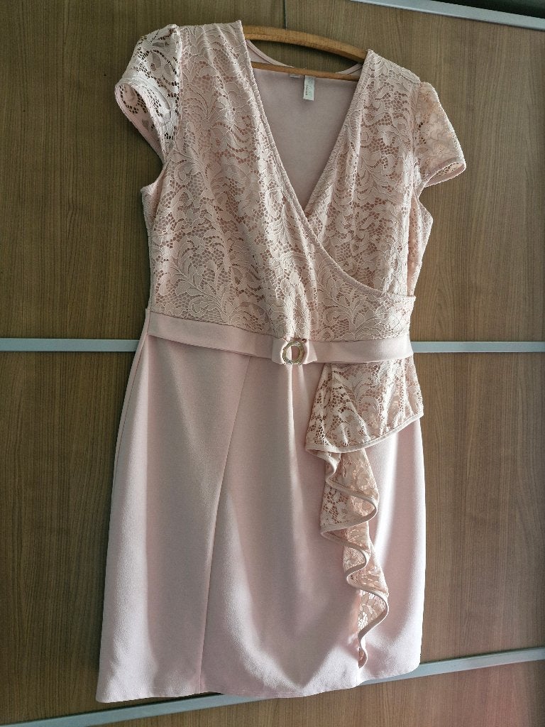 Heel mooi aansluitend kokerjurkje maat 46/48, Kleding | Dames, Jurken, Ophalen, Maat 46/48 (XL) of groter, Zo goed als nieuw, Roze