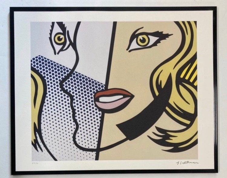 Roy Lichtenstein: lithografie verkocht ingelijst, Ophalen of Verzenden, Lithografie