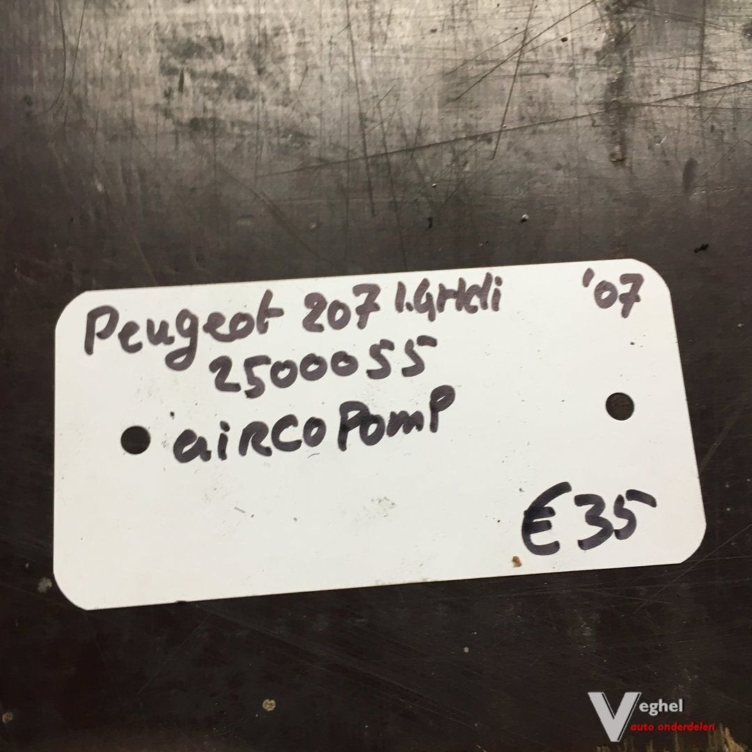 Peugeot 207 1.4 hdi 5drs 2007 2500055   Aircopomp, -, Utilisé, -, -