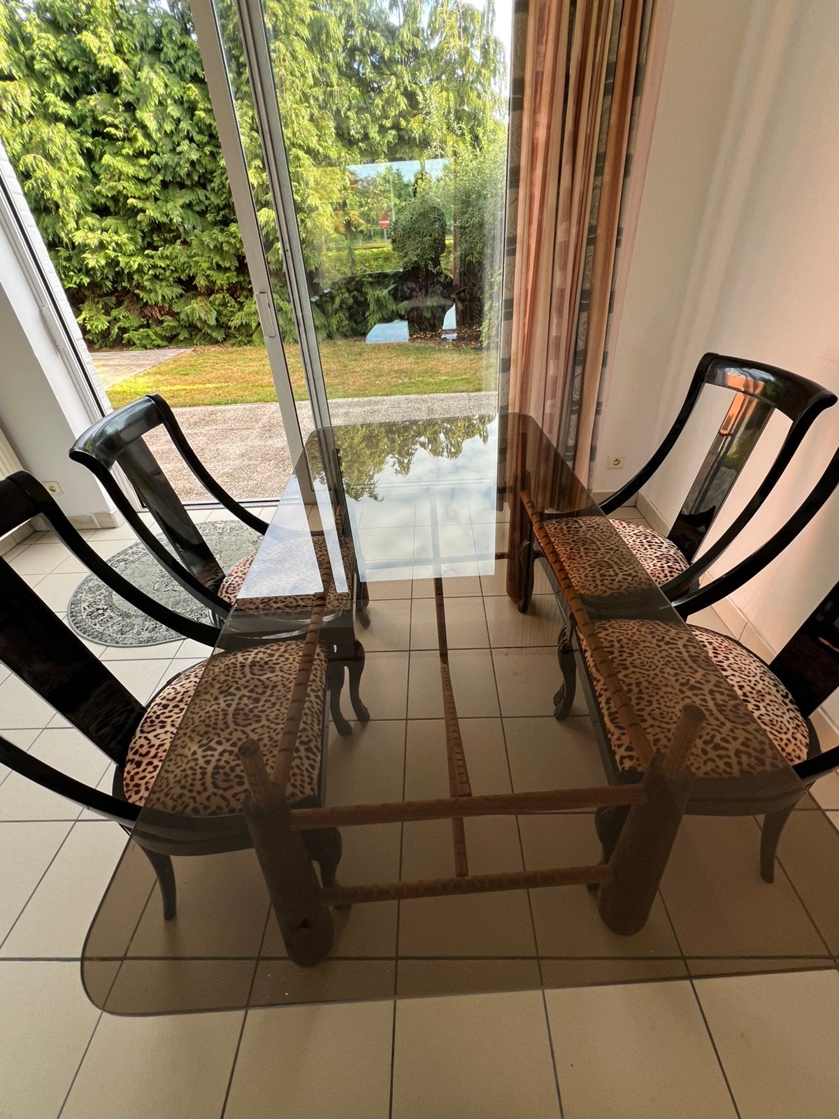 Eettafel met 4stoelen, Enlèvement, Comme neuf