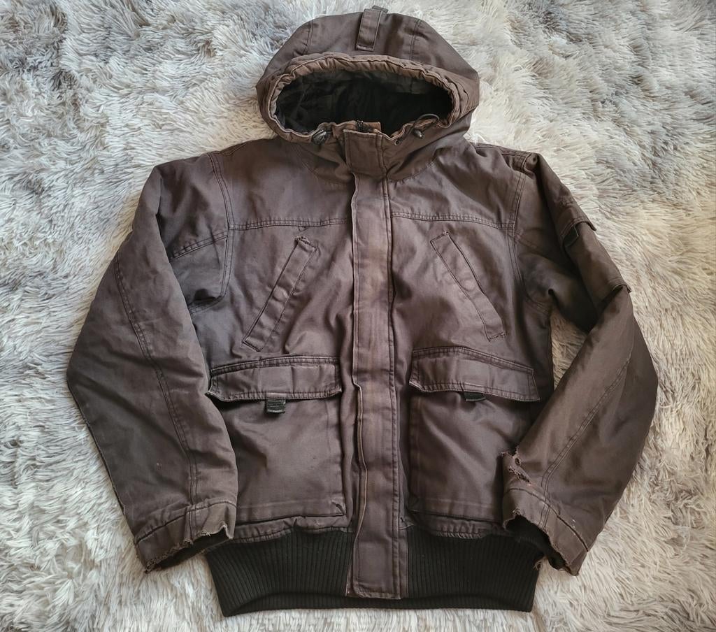 Bruine jas van H&M - Bomber/Utility Fit - Maat S, Overige kleuren, Gedragen, Maat 46 (S) of kleiner, H&M Divided