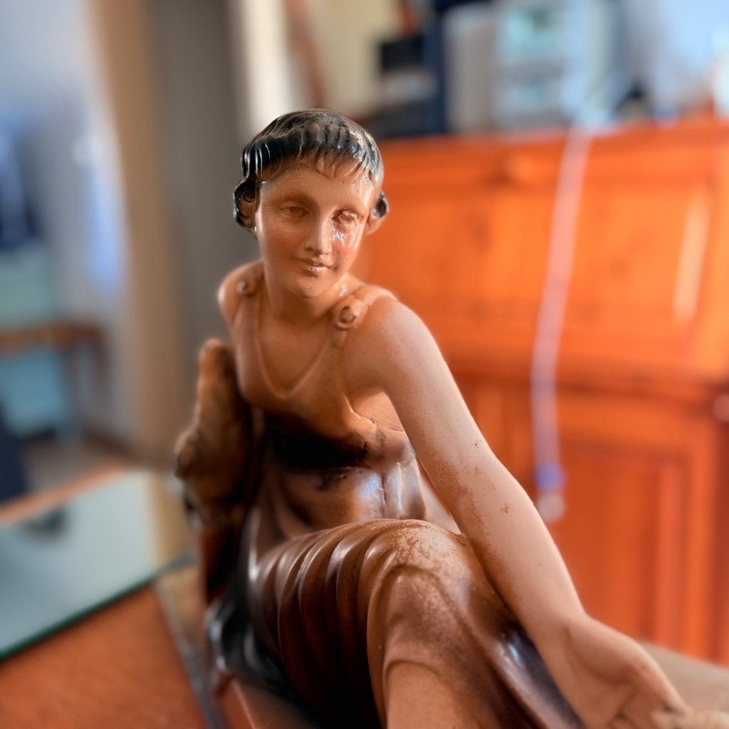 Sculpture décorative Tognana – Femme avec faisan, Antiquités & Art, Enlèvement