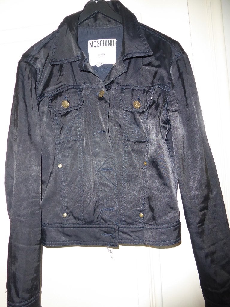 Vestje Moschino Jeans blauw maat M, Taille 38/40 (M), Enlèvement ou Envoi, Bleu, Manteau