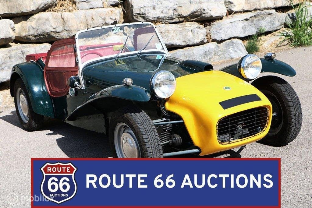 Lotus Seven S2 | 1962 | Route 66 Auctions, Auto's, Zwart, Bedrijf, Handgeschakeld, Overige carrosserie