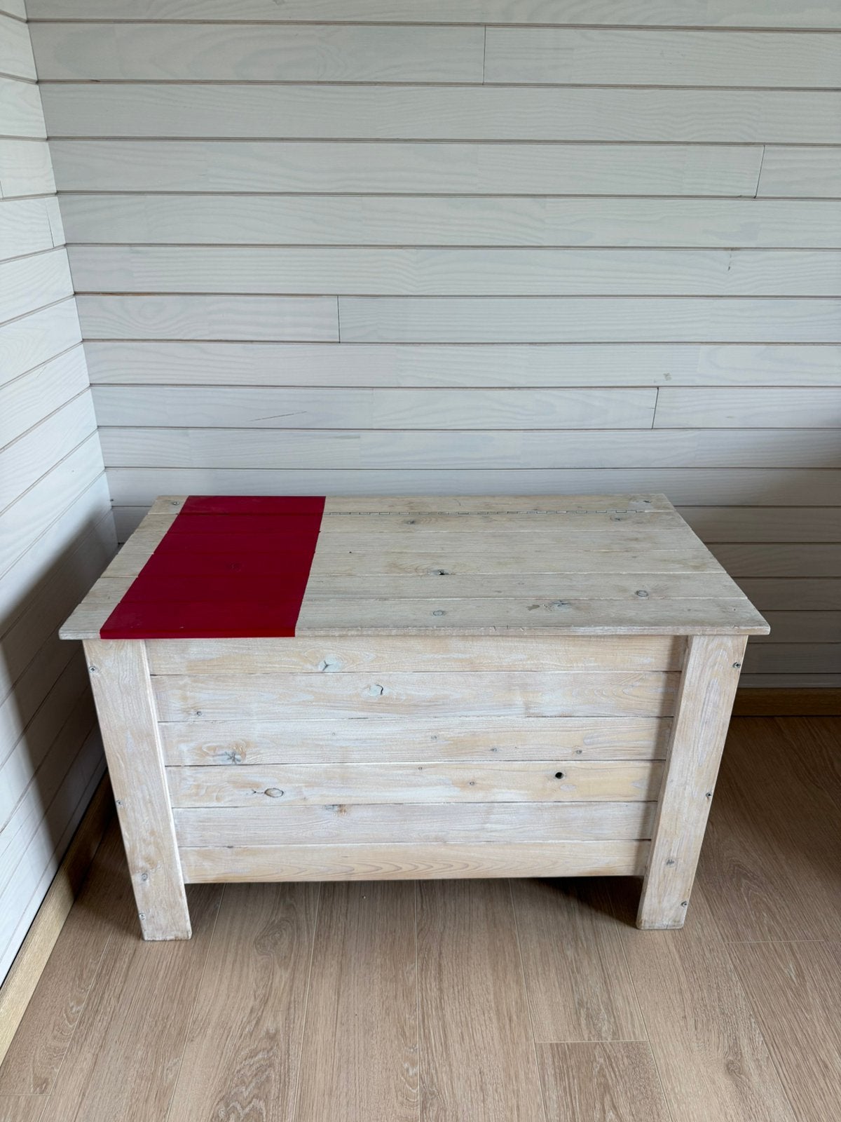 Houten kist, 50 à 100 cm, Comme neuf, Enlèvement, Moins de 50 cm