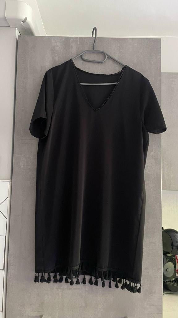 ROBE paréo plage vacances noire oversize S