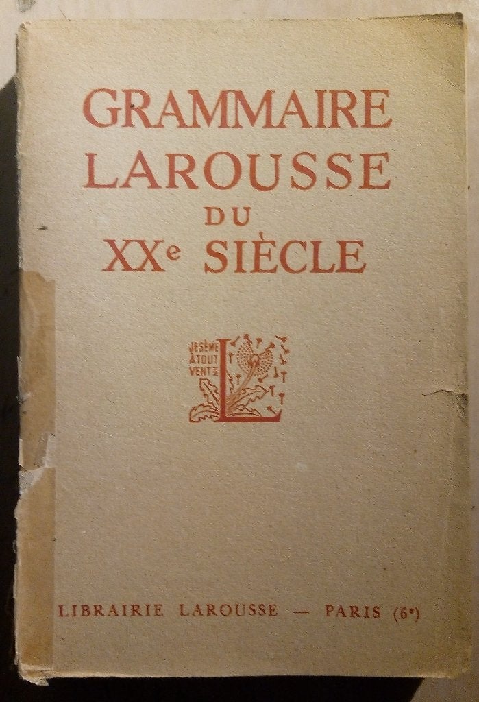 Grammaire Larousse du XXème siècle, Antiquités & Art, Enlèvement ou Envoi