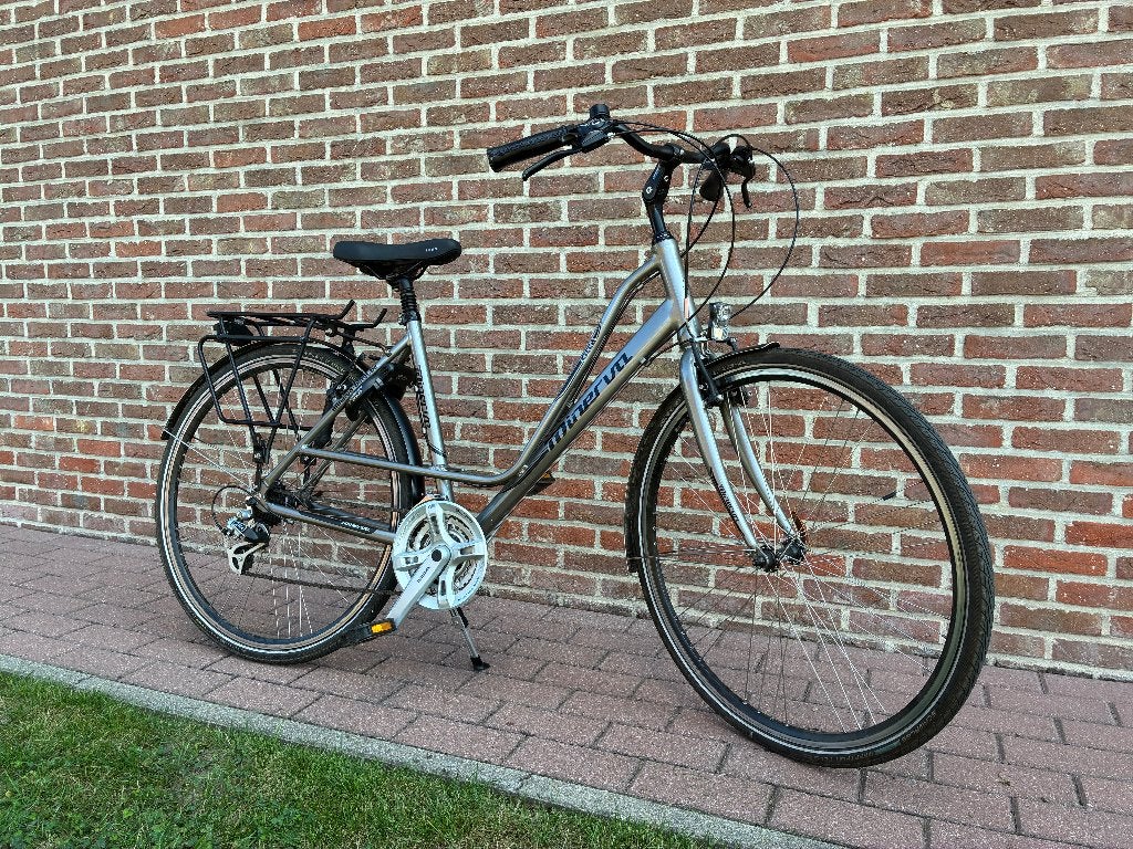 Damesfiets Minerva - heel goede staat - 21 versnellingen, Ophalen, Gebruikt, Overige merken, (Extra) lage instap