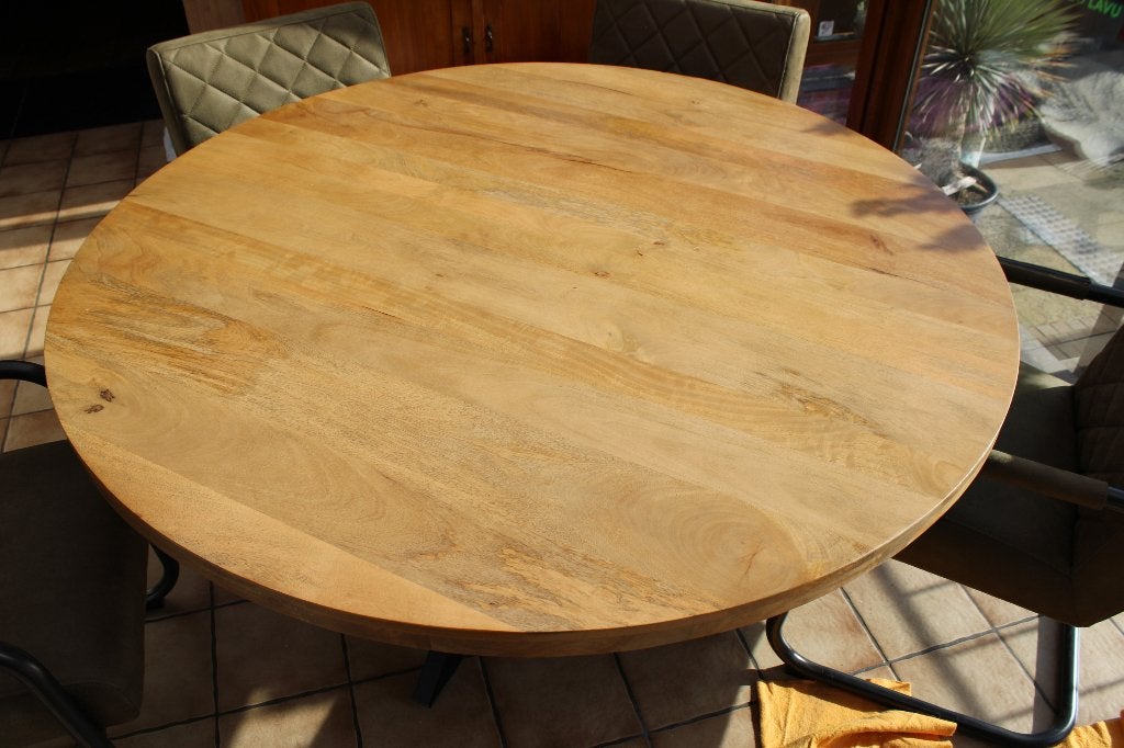 keukentafel of eetkamer, Huis en Inrichting, Rond, Zo goed als nieuw, Vijf personen of meer, Ophalen
