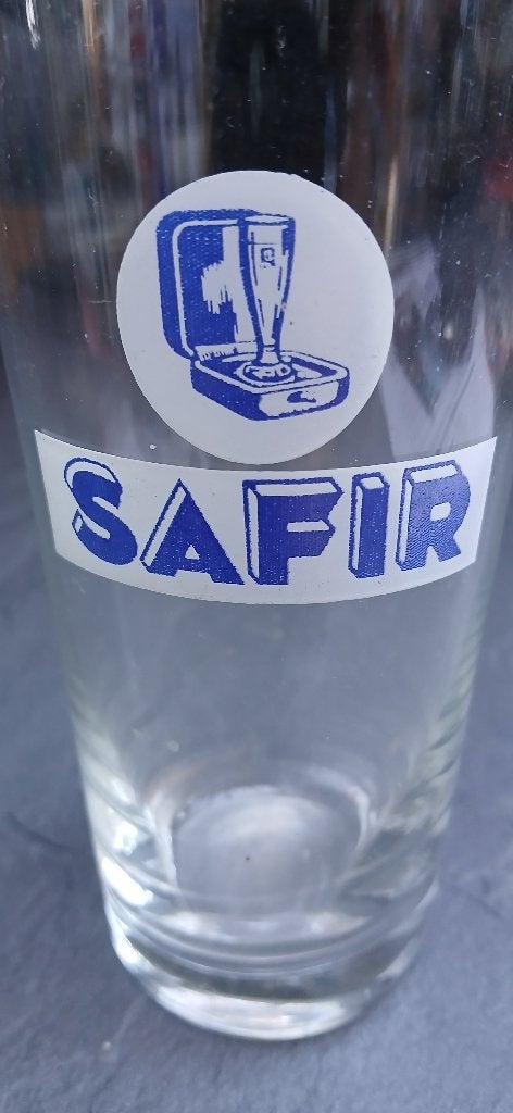 Oud glas safir.. br de gheest, Verzamelen, Ophalen of Verzenden, Zo goed als nieuw