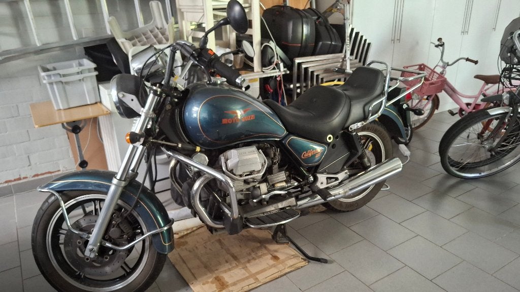 Groene Moto Guzzi 1000cc, Motos, Tourisme, Occasion, 2 cylindres, Particulier