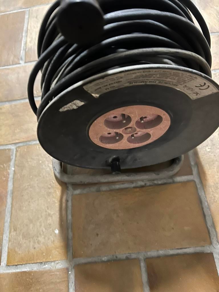 Verlengkabel op rol 50 meter, Ophalen, Gebruikt