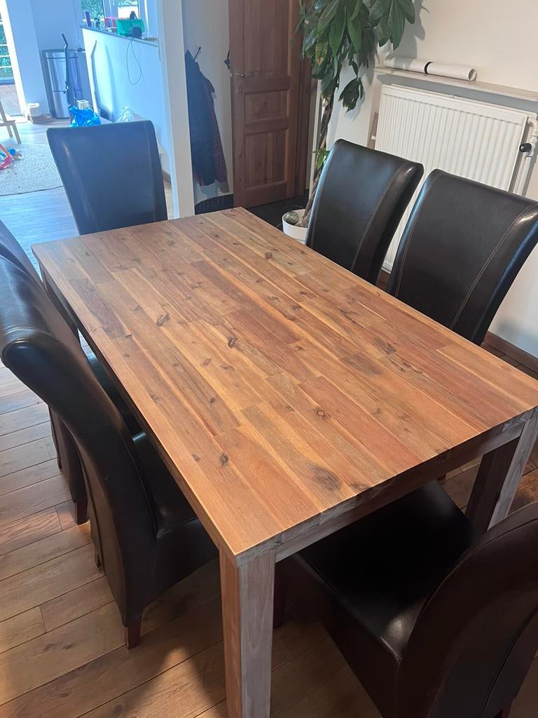 Eikenhouten eettafel (160x90), Huis en Inrichting, Tafels | Eettafels, Ophalen, Gebruikt, Eikenhout, 50 tot 100 cm
