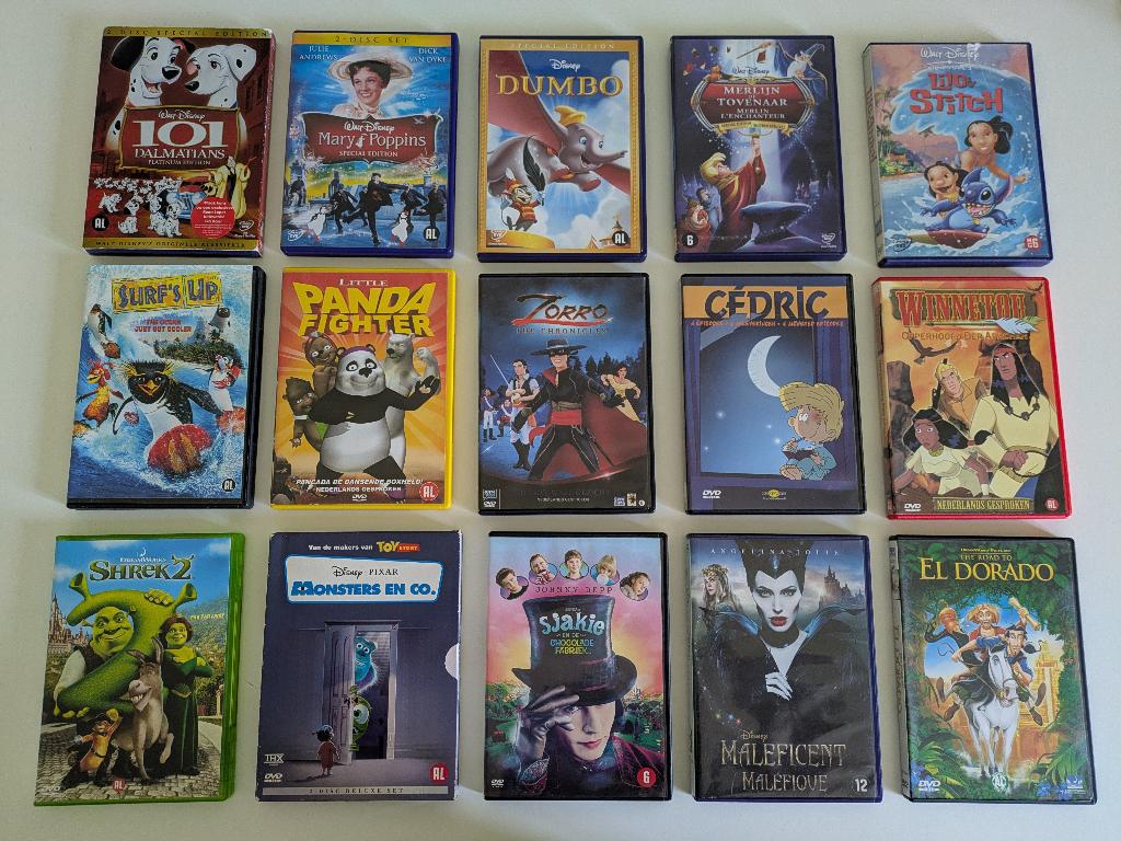 DVD's voor kinderen van Disney, Pixar, ..., Cd's en Dvd's, Ophalen of Verzenden, Gebruikt, Film
