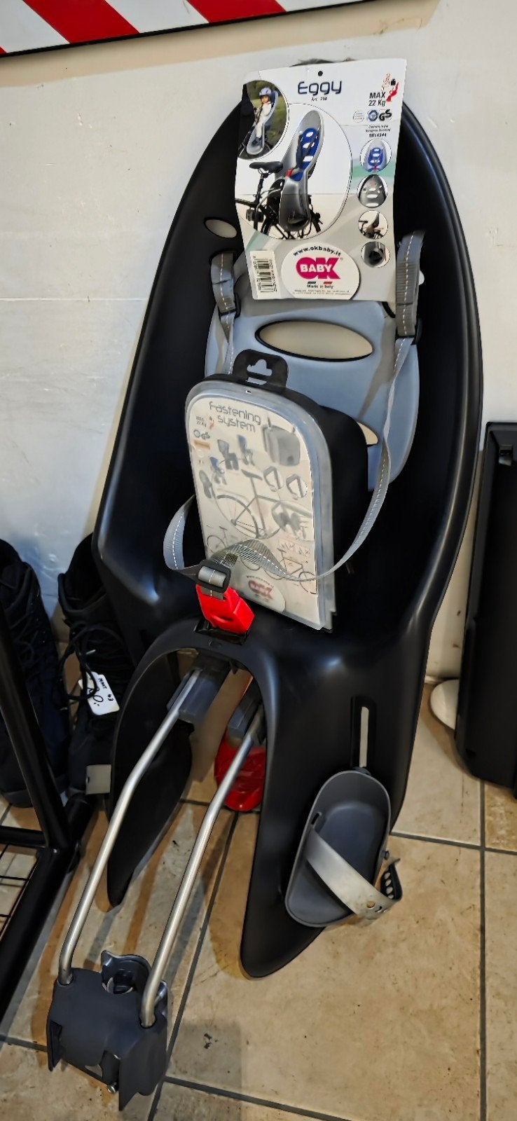 OKBaby Eggy Fietsstoel tot 22kg, Achterzitje, 0 t/m 18 kg, Ophalen of Verzenden, Okbaby