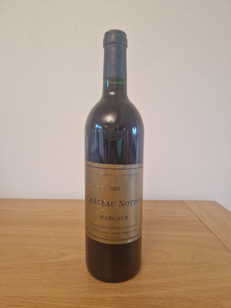 Château Notton - 1992 - Margaux - 75 cl, Collections, Vins, Neuf, Enlèvement ou Envoi, Pleine, Vin rouge
