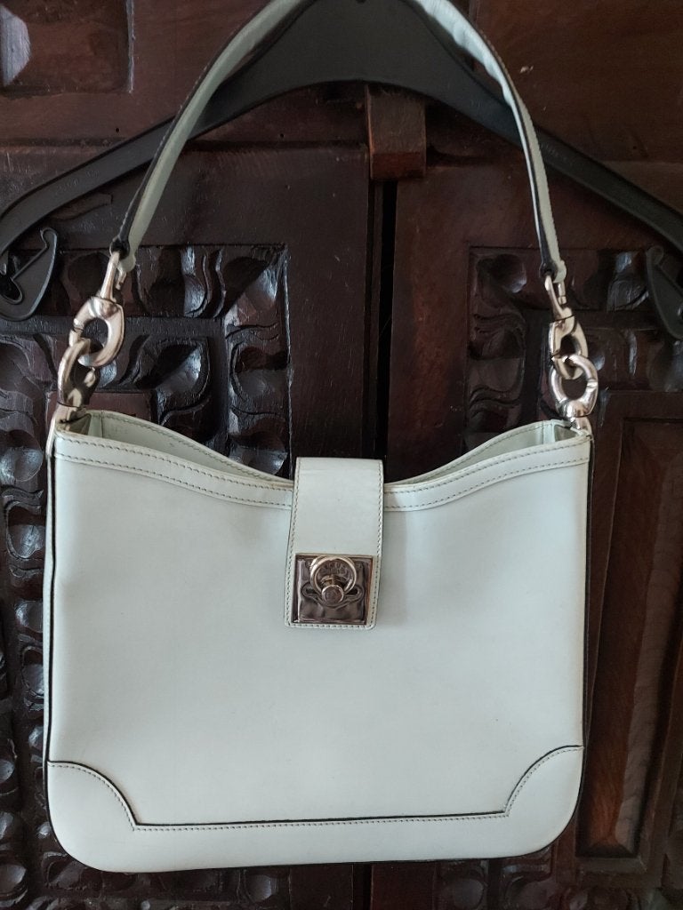 Sac  à main vintage celine, Enlèvement, Utilisé, Blanc, Sac à main