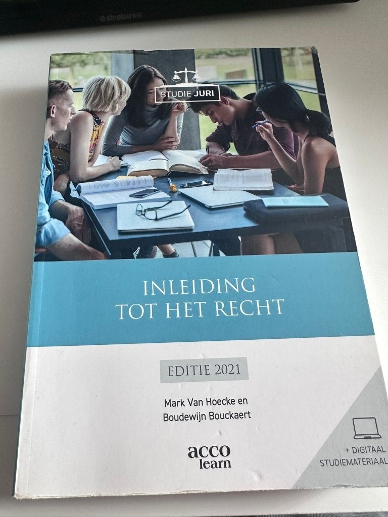 Inleiding tot het recht - Studie Juri, Ophalen of Verzenden, Gelezen, Hoger Onderwijs, Mark Van Hoecke; Boudewijn Bouckaert
