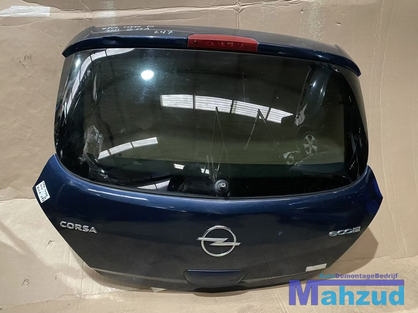 OPEL CORSA D blauw Z22A achterklep achterdeur, Gebruikt, Deur, Opel Automobile GmbH, Kontakt@opel-infoservice.de