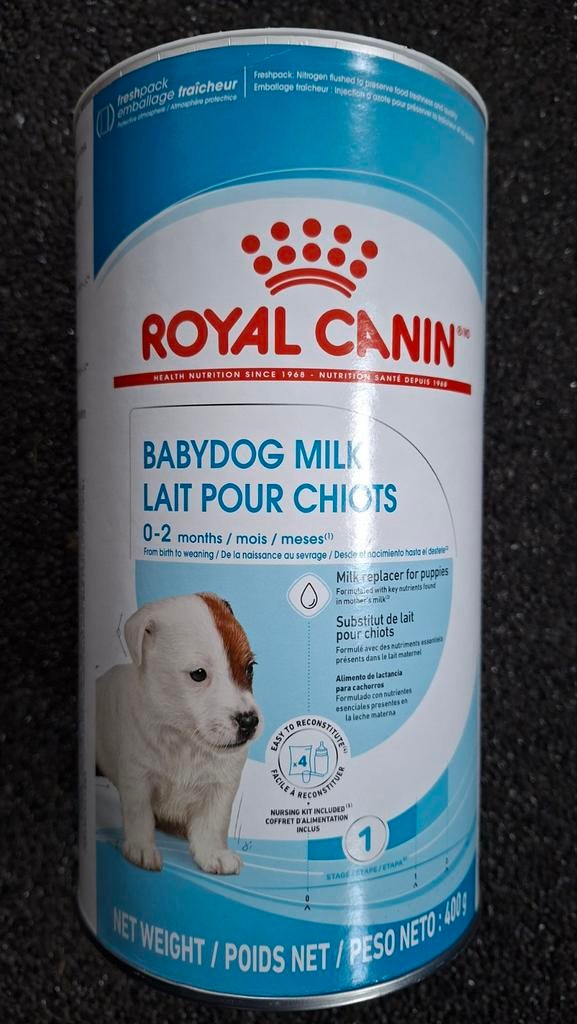 Puppy: melk + trainingpads, Ophalen
